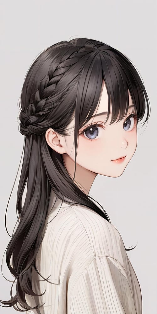 ハーフアップ/french braid by bolero537 on Tensor.Art