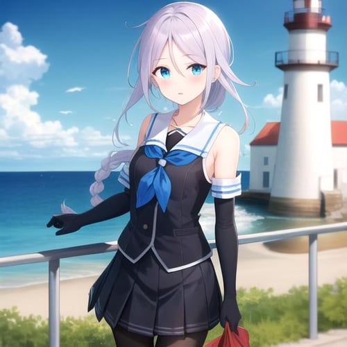 海风-舰队收藏(Umikaze-Kantai Collection) by 皇爵東(King_Dong) on Tensor.Art