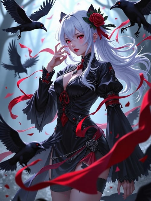 暗黑系列魔法少女-flux1.0 by ai老头 on Tensor.Art