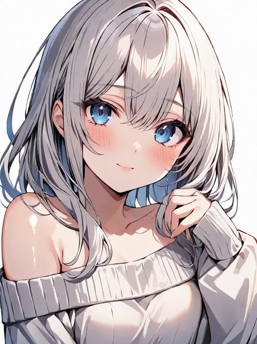 オフショルダーセーター/off shoulder sweater(SD,XL,ill,pony) by bolero537 on Tensor.Art