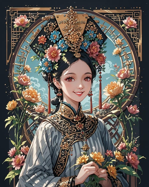 QingFashion - Qing Dynasty Women's Hairstyles and Clothing by KimiKoro on Tensor.Art