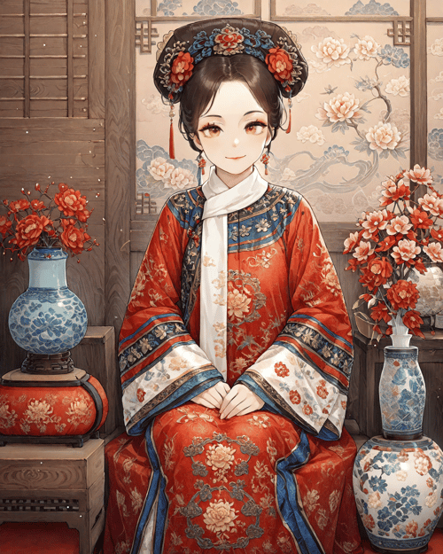 QingFashion - Qing Dynasty Women's Hairstyles and Clothing by KimiKoro on Tensor.Art