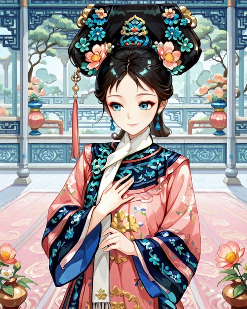 QingFashion - Qing Dynasty Women's Hairstyles and Clothing by KimiKoro on Tensor.Art