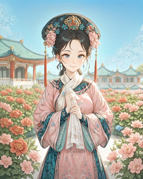 QingFashion - Qing Dynasty Women's Hairstyles and Clothing by KimiKoro on Tensor.Art
