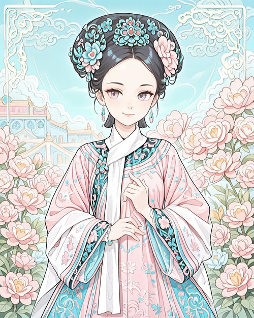 QingFashion - Qing Dynasty Women's Hairstyles and Clothing by KimiKoro on Tensor.Art