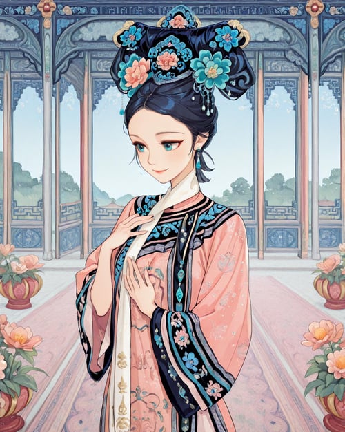 QingFashion - Qing Dynasty Women's Hairstyles and Clothing by KimiKoro on Tensor.Art