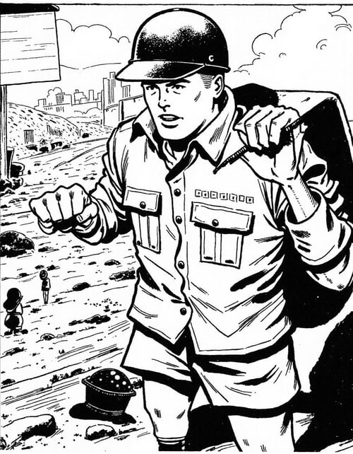 Commando Comics Art Style by RojerDodger on Tensor.Art