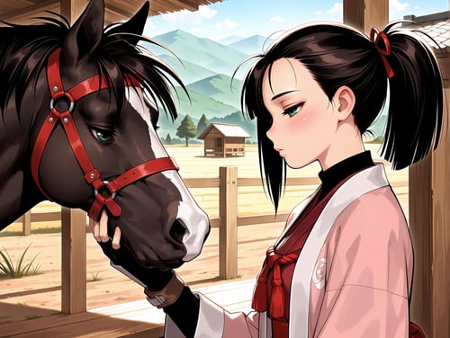 【Illustrious】吉野 凛花 剣客異聞録 甦りし蒼紅の刃 サムライスピリッツ新章 (yoshino rinka) (SAMURAI SHODOWN WARRIORS RAGE) by sg5e2 on Tensor.Art