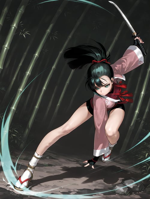 【Illustrious】吉野 凛花 剣客異聞録 甦りし蒼紅の刃 サムライスピリッツ新章 (yoshino rinka) (SAMURAI SHODOWN WARRIORS RAGE) by sg5e2 on Tensor.Art