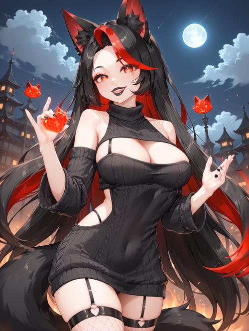 Suki - The Blood Moon Kitsune by user_708735888343034439 on Tensor.Art
