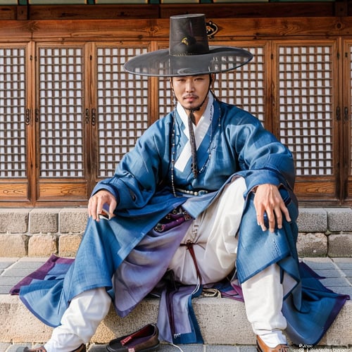 Male Hanbok | Korean clothing by Hanneken0130 on Tensor.Art