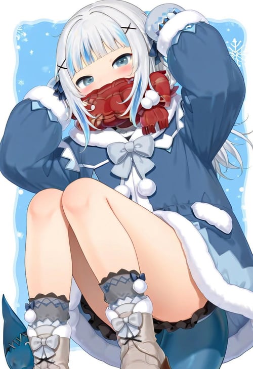 Gawr Gura Winter Outfit (Snow Shark) | Hololive Vtuber | IllustriousXL and NoobAI by AndroidXL on Tensor.Art