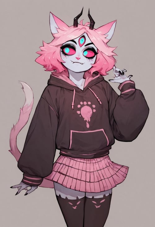 Emberlynn Pinkle -  Helluva Boss - Weaboo-Boo Short - Hellcat Demon Version by AIArstChannel on Tensor.Art