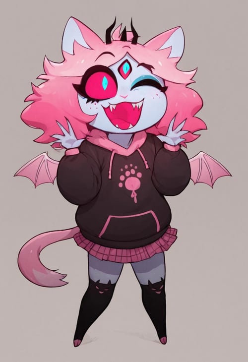 Emberlynn Pinkle -  Helluva Boss - Weaboo-Boo Short - Hellcat Demon Version by AIArstChannel on Tensor.Art