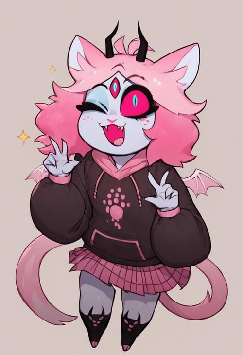 Emberlynn Pinkle -  Helluva Boss - Weaboo-Boo Short - Hellcat Demon Version by AIArstChannel on Tensor.Art