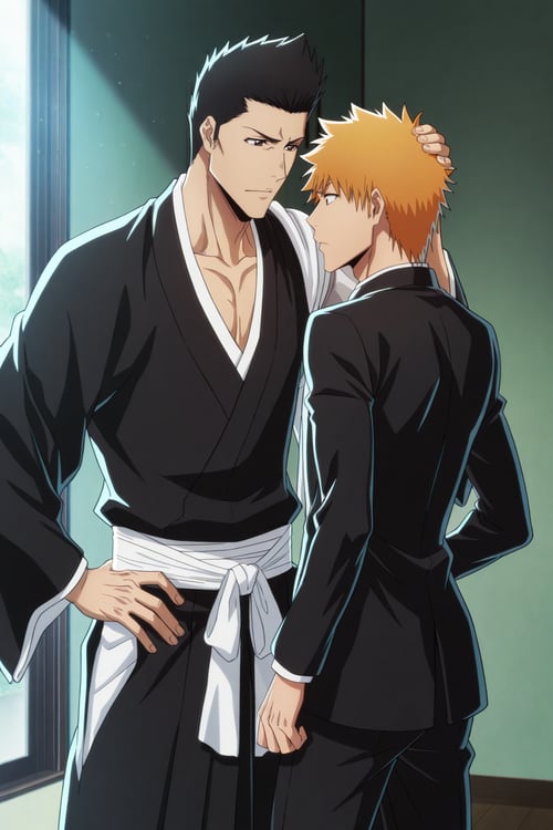 Ichigo Kurosaki & Isshin Kurosaki - Bleach [Commis by 25kkai on Tensor.Art