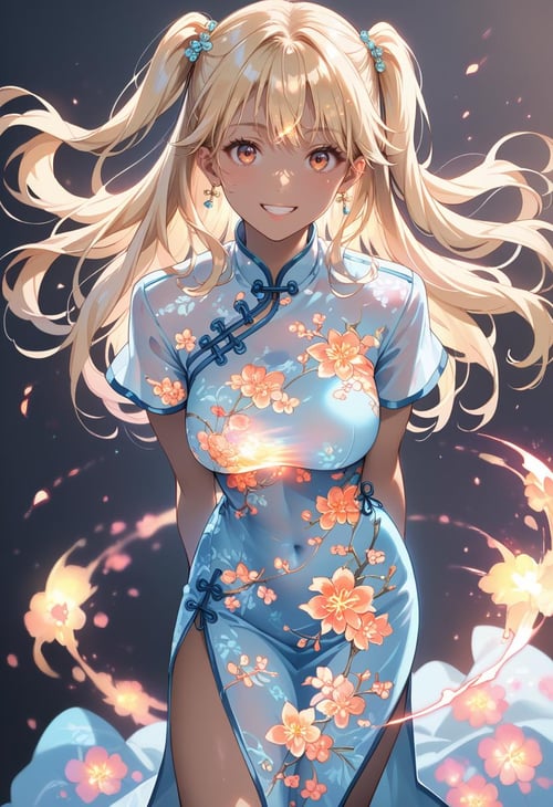 Glowing Cheongsam(China Dress) by goto_ai on Tensor.Art