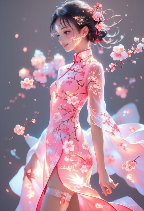 Glowing Cheongsam(China Dress) by goto_ai on Tensor.Art