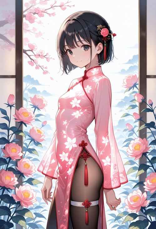 Glowing Cheongsam(China Dress) by goto_ai on Tensor.Art