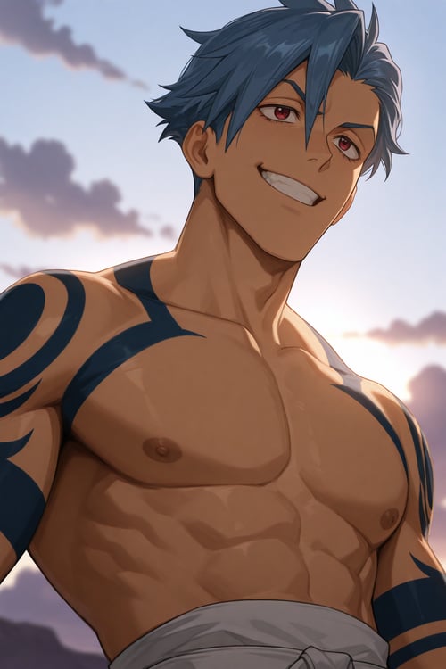 Simon & Kamina - Gurren Lagann [Commission] by 25kkai on Tensor.Art