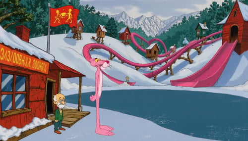 90s Cartoon Adventure Game Style - Pink Panther [Flux] by PrimeDM on Tensor.Art