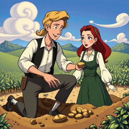 90s Video Game Animation / Cartoon Art Style - Bill Tiller / Lucas Arts [Flux] by PrimeDM on Tensor.Art