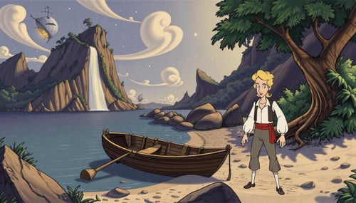 90s Video Game Animation / Cartoon Art Style - Bill Tiller / Lucas Arts [Flux] by PrimeDM on Tensor.Art