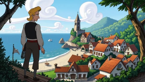 90s Video Game Animation / Cartoon Art Style - Bill Tiller / Lucas Arts [Flux] by PrimeDM on Tensor.Art