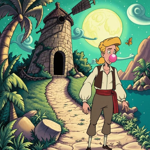 90s Video Game Animation / Cartoon Art Style - Bill Tiller / Lucas Arts [Flux] by PrimeDM on Tensor.Art