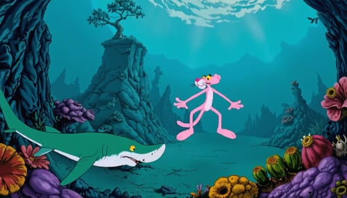 90s Cartoon Adventure Game Style - Pink Panther [Flux] by PrimeDM on Tensor.Art