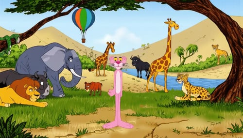 90s Cartoon Adventure Game Style - Pink Panther [Flux] by PrimeDM on Tensor.Art