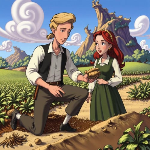 90s Video Game Animation / Cartoon Art Style - Bill Tiller / Lucas Arts [Flux] by PrimeDM on Tensor.Art