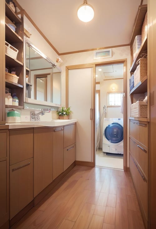 日本の住宅の洗面所 Washrooms in Japanese Houses PONY by swingwings on Tensor.Art