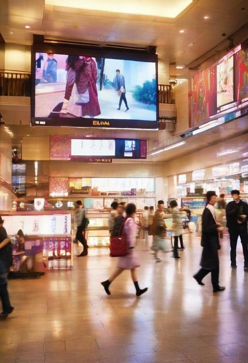 阪急梅田駅ビッグマン前 / Hankyu UMEDA station, bigman / PONY by swingwings on Tensor.Art