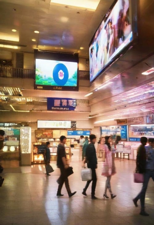 阪急梅田駅ビッグマン前 / Hankyu UMEDA station, bigman / PONY by swingwings on Tensor.Art