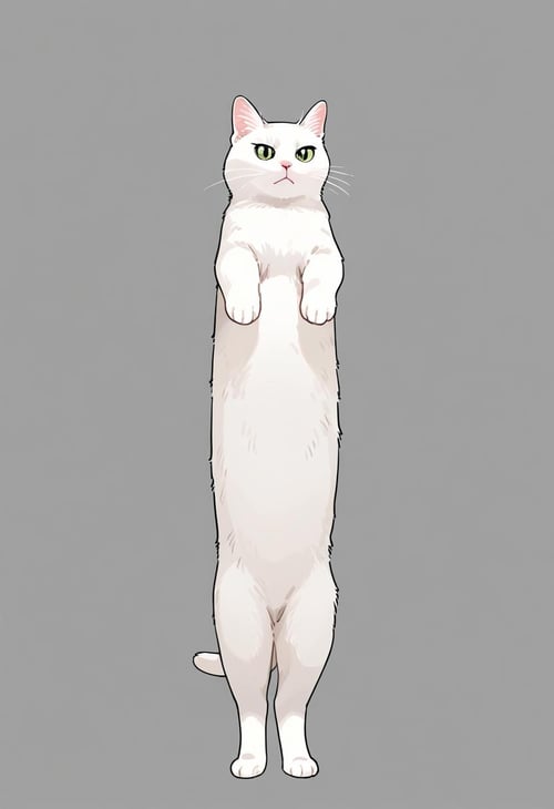 のびーるたん / long cat meme / illustrious by swingwings on Tensor.Art