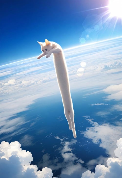 のびーるたん / long cat meme / illustrious by swingwings on Tensor.Art