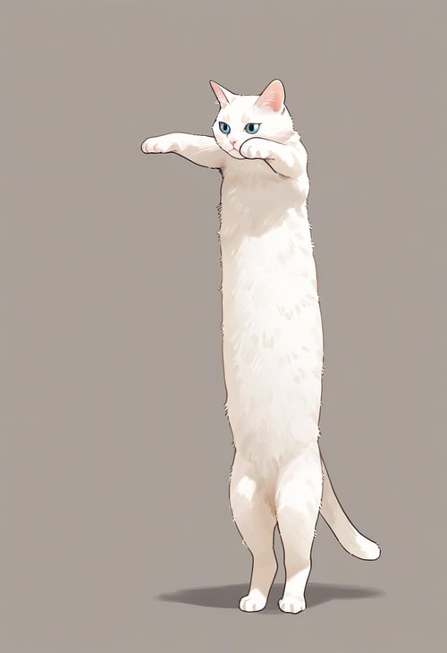 のびーるたん / long cat meme / illustrious by swingwings on Tensor.Art