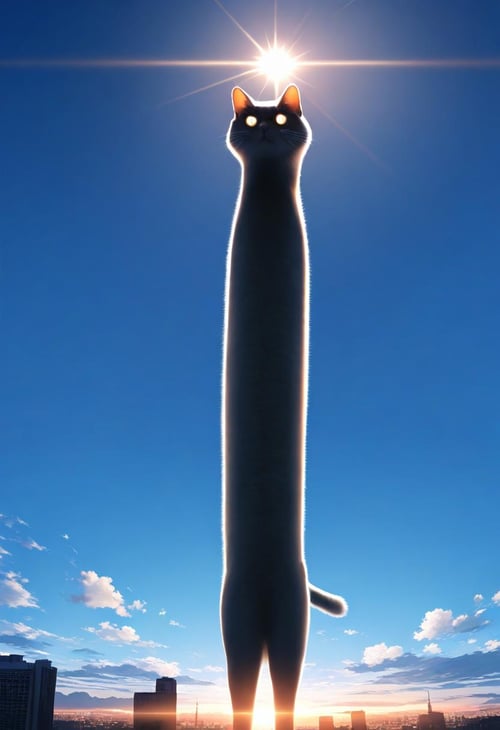 のびーるたん / long cat meme / illustrious by swingwings on Tensor.Art
