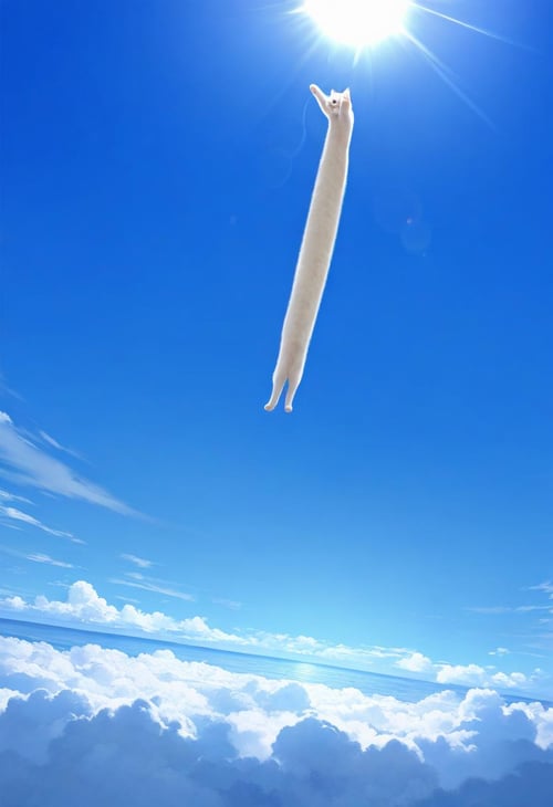 のびーるたん / long cat meme / illustrious by swingwings on Tensor.Art