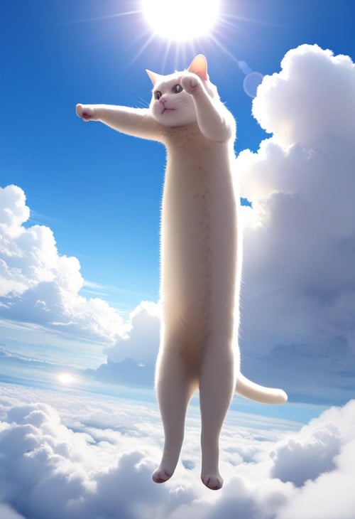 のびーるたん / long cat meme / illustrious by swingwings on Tensor.Art