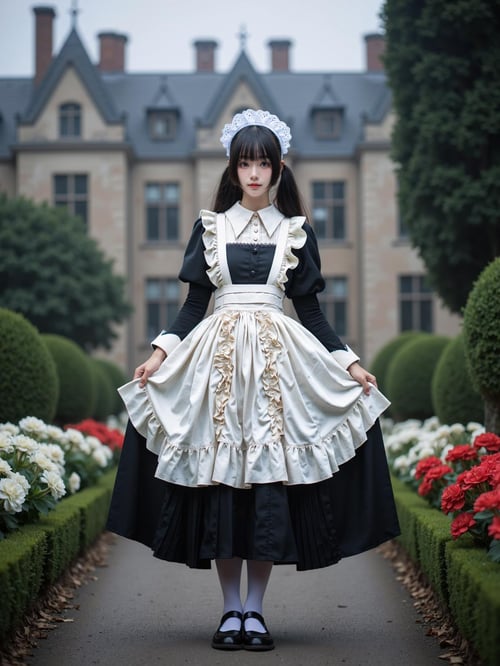 [Flux.1 D][Realistic] Maid costume | 女仆装 by cyberAngel_ on Tensor.Art