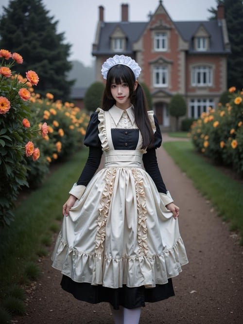 [Flux.1 D][Realistic] Maid costume | 女仆装 by cyberAngel_ on Tensor.Art