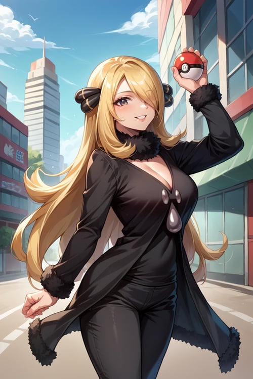 Cynthia/シロナ (Pokemon Diamond and Pearl) SDXL LoRA | 4 Outfits [Pony Diffusion] by novowels on Tensor.Art