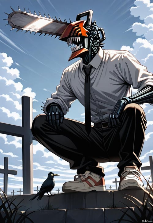 Normandy American Cemetery/Chainsaw man graveyard by lXlBaNNeR on Tensor.Art