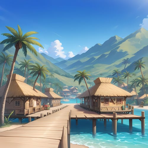 Tropical Village by Navedaxu on Tensor.Art