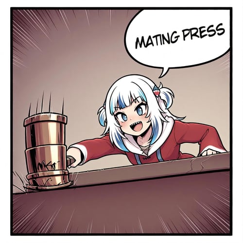 Sentenced to Mating Press | Meme Pose Concept | IllustriousXL and NoobAI by AndroidXL on Tensor.Art