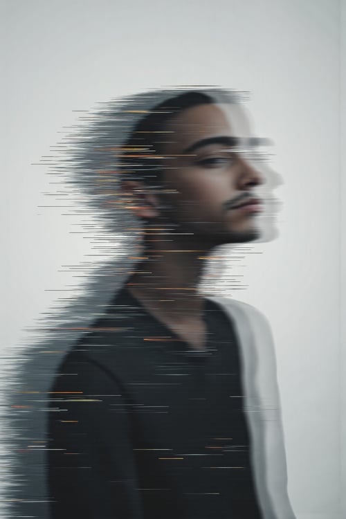 Linear Glitch Art Portrait Studio🖤 by Abandon on Tensor.Art