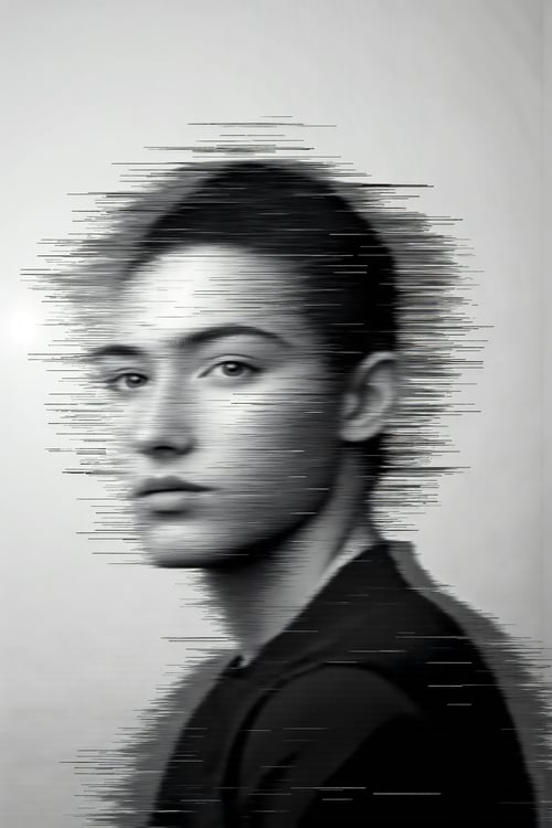 Linear Glitch Art Portrait Studio🖤 by Abandon on Tensor.Art