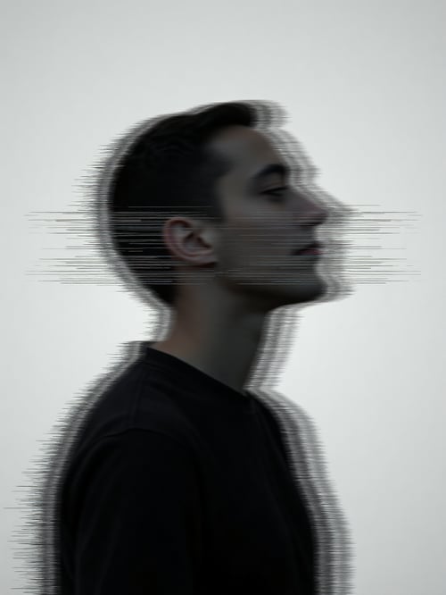 Linear Glitch Art Portrait Studio🖤 by Abandon on Tensor.Art